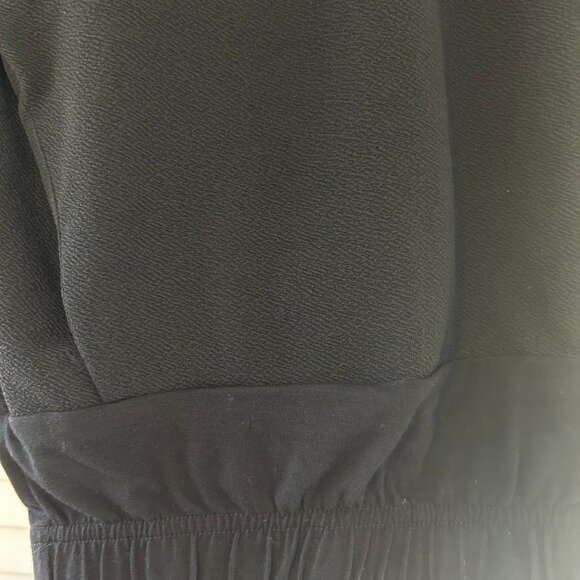 Shein Black Textured Elastic Waistband Pants, 5x (size 22) - Picture 2 of 2